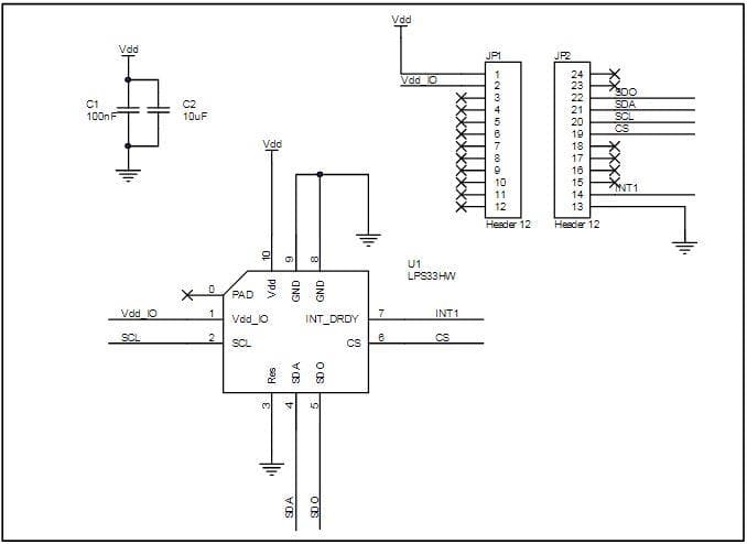Schematic - STMicroelectronics STEVAL-MKI183V1