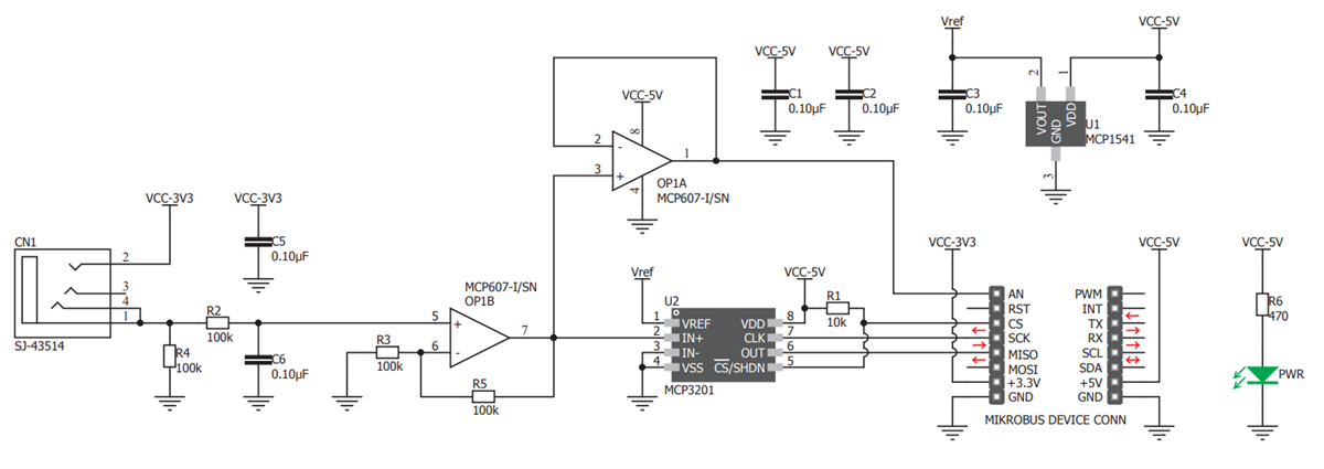 Schematic - MikroElektronika MIKROE-2860 GSR Click��