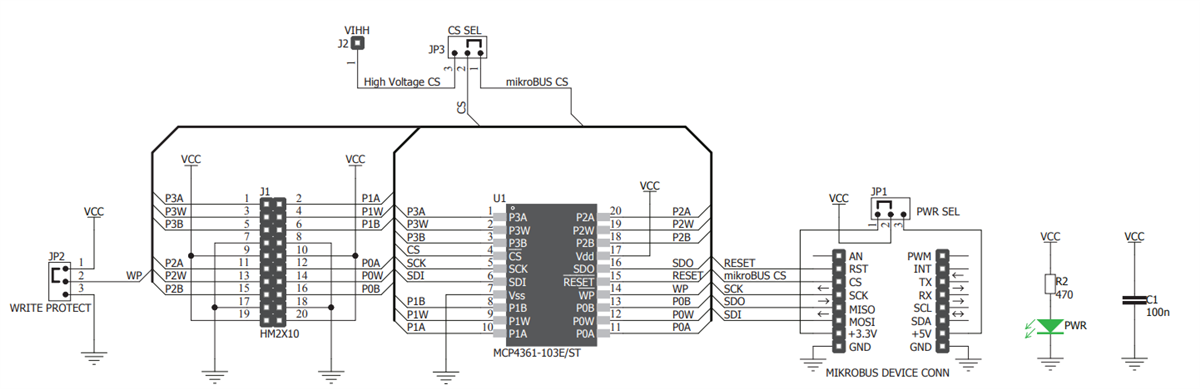 Schematic - MikroElektronika MIKROE-2863 POT 5 Click��