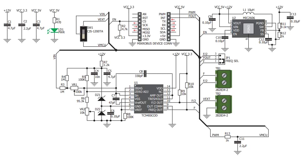 Schematic - MikroElektronika MIKROE-2889ѹתƵClick