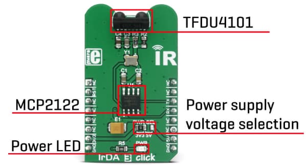 MikroElektronika MIKROE-2871 IrDA 3 Click板 MikroElektronika MIKROE-2871 IrDA 3 Click板